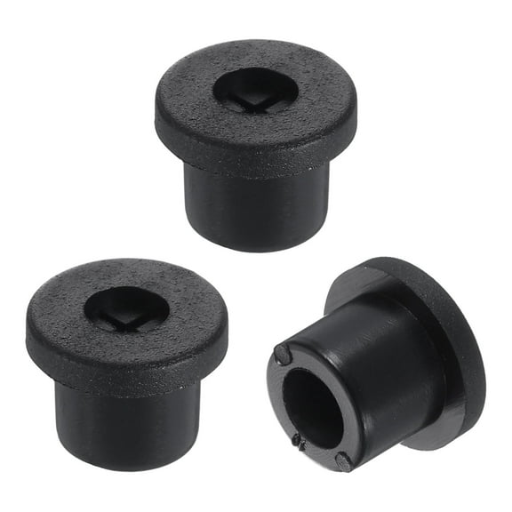 Uxcell 3 Pack Cable Cord Grommet, 3/8 Inch (10mm) Desk Grommet Flexible Rubber Grommets Wire Hole Cover Pass Through for Office Computer Desk Wire Organizer, Black