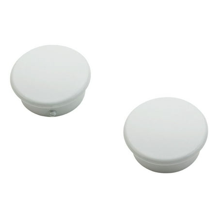 National Catalog V8602 White Closet Rod End Caps 2 Count S822090