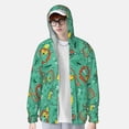 thumbnail image 2 of Fuzoiu Funny Animals in Jungle Print Unisex Sun Protection Hoodie,UPF 50+ Light Jacket,Full Zip Sun Protection Hoodie,Long Sleeve Sun Shirts,for Outdoor Activities-3X-Large, 2 of 7