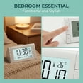thumbnail image 4 of REGALWOVEN Digital Alarm Clock Large LED Display, Three Alarms, Batteries Powered for Bedroom/Dorm White 4.9"L x 3.0"W x 2.6"H, 4 of 6