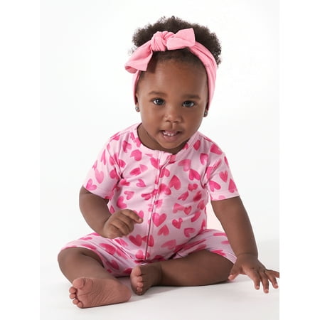 

Gerber Baby Super Soft Short Sleeve Romper Sizes 0/3- 18 Months