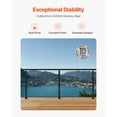 thumbnail image 3 of VEVOR 4-Pack Cable Railing Post, 42x1x2 In Horizontal-Hole Deck Railing Post with Pre-Drilled Holes, Stainless Steel Cable Rail Post with Horizontal and Curved Bracket, Black, 4JZLGZXHS106REP67001V0, 3 of 9