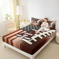 thumbnail image 4 of Homewish Letter A Monogrammed Twin Sheet Sets,Rugby Sports Twin Fitted Sheet,Retro American Flags Flat Sheet For Boys Kids,Microfiber Room Decorative,3-Piece, 4 of 7