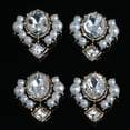 thumbnail image 3 of 3x10 Piezas, Botones De Reverso Plano De Perlas De Cristal Vintage, Accesorios Para Hacer Joyas Sunnimix Hallazgos de joyería con reverso plano, 3 of 8