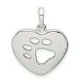 thumbnail image 1 of Collier Pendentif Imprimé Patte de Cœur en Argent Sterling 925 Animal Chien, 1 of 6