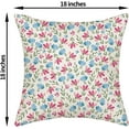 thumbnail image 6 of Vintage Flower Pillow Covers 18x18 Rustic Pink Blue Floral Decor Throw Pillows Case for Couch Old Style Cute Pillowcase Outdoor Decorative Cushion Cases for Sofa Bed Decorations Set of 2, 6 of 6