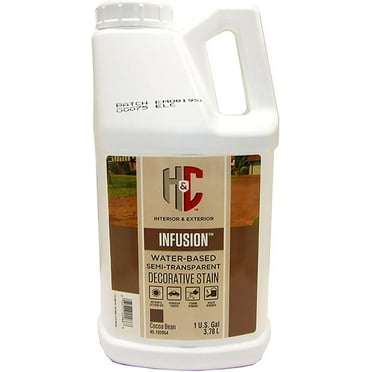 H&C Infusion Semi-Transparent Water-Based Stain Gal. - One Size, Multicolor, 1" x 1" x 1", High Coverage, Compatible with Wood, Countertop, Interior, Cabinets