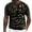 Black, variant on Men's Solid Color Knitted Pineapple Jacquard Texture Men Casual Loose Comfortable Button Open Neck Short Sleeved T Shirt,XXL