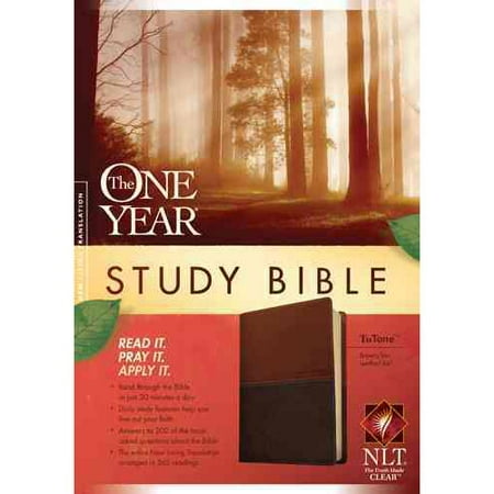 The One Year Study Bible: New Living Translation Brown / Tan Tutone Leatherlike