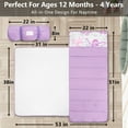 thumbnail image 4 of Primlect Toddler Nap Mat, 51" x 22", Lightweight Sleeping Bag with Removable Pillow, for Warm Sleepers, Blue, 4 of 8