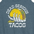 thumbnail image 3 of Instant Message - Dead Serious About Tacos - Women's Racerback Tank Top, 3 of 6