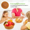 thumbnail image 5 of HONMEET Round Plastic Fruit Basket, Simple French Style Imitation Rattan Woven Food Storage Basket, 1 Pc, 5 of 8