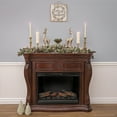 thumbnail image 2 of National Tree Company Pre-lit Artificial Christmas Mantle Swag, Green, Glittery Bristle® Pine, Pine Cones, Silver Glitter Bristle, 50 Clear Lights, 6 Feet, 2 of 3