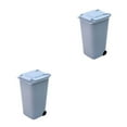 thumbnail image 1 of VONKY 1/2/3/5 Sturdy And Exquisite Wheelie Trash Can Waste Management Solution Easy To Clean blue grey 2PCS, 1 of 6