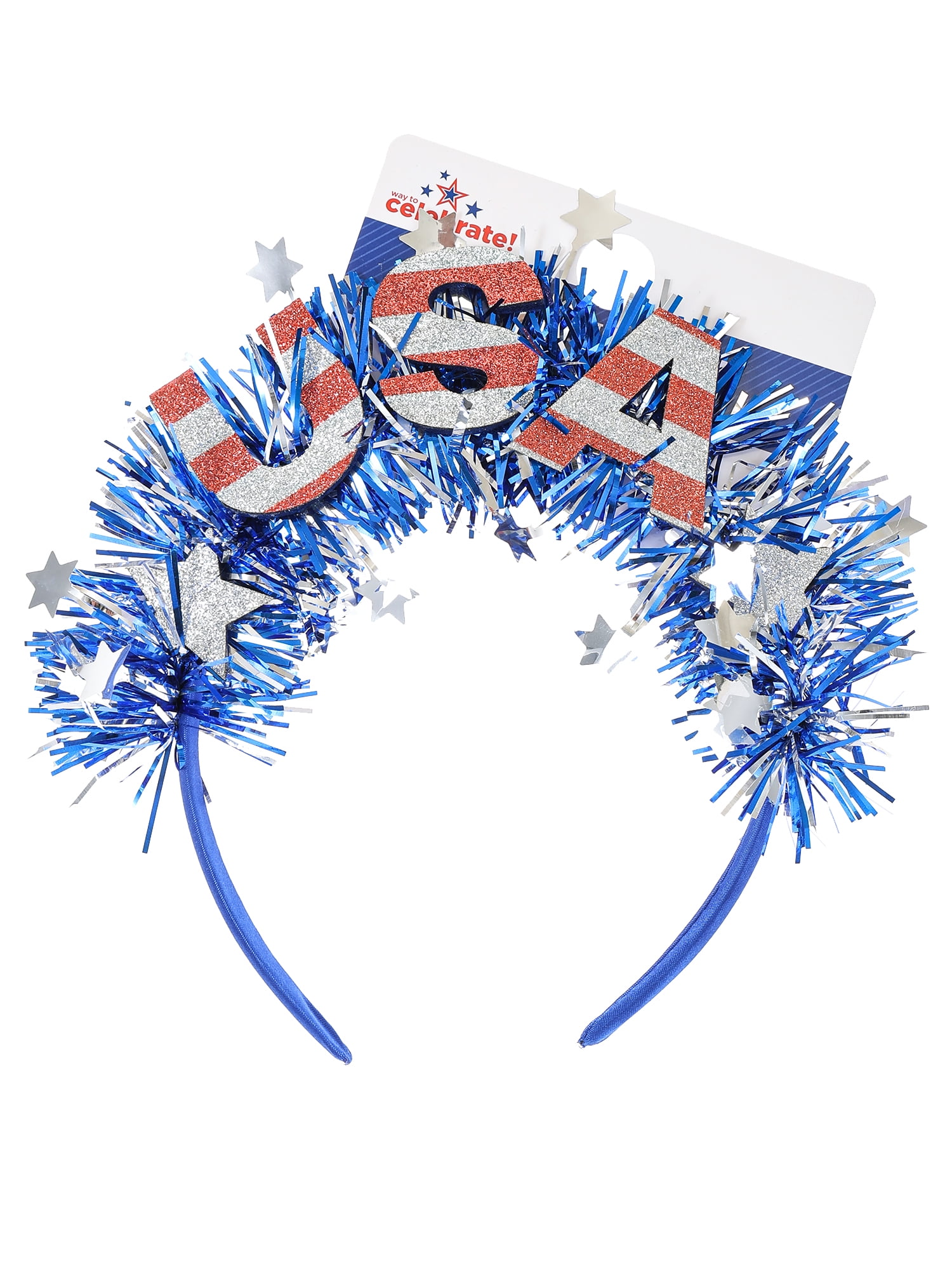 Way to Celebrate Americana "USA" Tinsel Headband, 1 Piece