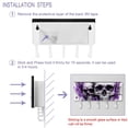 thumbnail image 4 of PhooArto Key Holder for Wall Decorative with 5 Key Hooks, Love Skull Purple Rose Holders Wall Mount Organizer with Mail Key Rack, Self Adhesive, 4 of 7