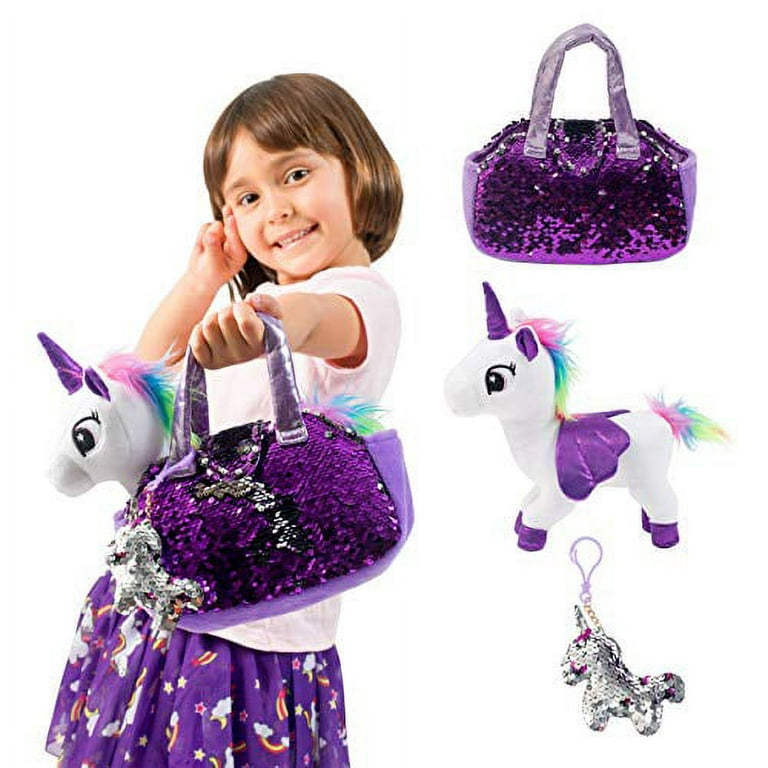Little Jupiter Plush Pet Set with Purse - Unicorns Gifts for Girls