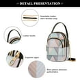 thumbnail image 4 of FORMRS Crossbody Bag for Women Quilted Travel Shoulder Cell Phone Purse with Chain Strap Handbag, Green Geometric, 4 of 7