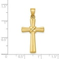 thumbnail image 4 of Collier Croix en Or Jaune 14k Pendentif Religieux Latin, 4 of 8