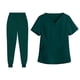 thumbnail image 1 of Conjunto de traje médico para mujer, ropa de trabajo lavable a máquina, suave, con bolsillos, uniforme para enfermería, pantalones para correr SG, 1 of 8