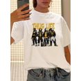 thumbnail image 1 of Camiseta de Mujer de Verano SuaveVintage Casual Geometric Print Crew Neck T-Shirt for Women, 100% Polyester Knit Fabric, Short Sleeve Regular Length Top for SummerFather's Day, Mother's Day, New Yea, 1 of 6