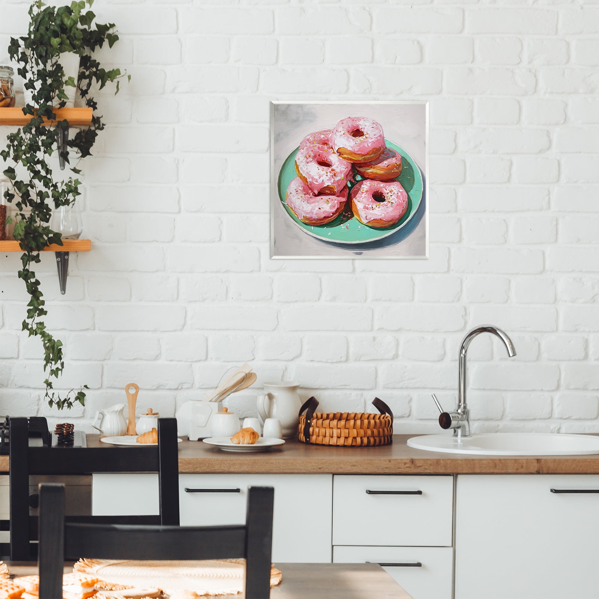 Stupell Industries Pink Frosted Donuts Wall Plaque Art, design by Tina LeCour