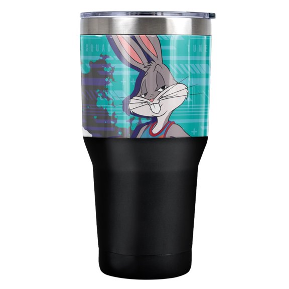 Space Jam 2 Bugs Bunny Stainless Steel Tumbler 30 oz Coffee Travel Cup, Vacuum Insulated & Double Wall with Leakproof Sliding Lid