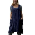 thumbnail image 1 of KOMOO Cotton Linen Aprons Solid Color Cross Bandage X Shape Back Kitchen Baking Cooking Clothes, 1 of 2