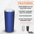 thumbnail image 2 of 6 Mira Stainless Steel Tumblers with Straw Set, 16 oz. - Double Wall, Tritan Lid - Blue, 2 of 5
