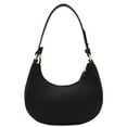 thumbnail image 5 of FashionPuzzle Small Crescent Shoulder Bag Underarm Purse (Black), 5 of 7