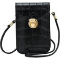 thumbnail image 1 of -BlackBolso cruzado para teléfono móvil para mujer, bolso pequeño de cuero Pu para teléfono móvil, bolso cruzado y estuches con cordón, 1 of 1