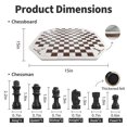 thumbnail image 2 of 4 Player Wooden Chess Board Game Set, 13.9" x 13.9" Wooden 2-4 Person Chess Game, Professional Board Game Set for Adults and Chess Enthusiasts ., 2 of 5