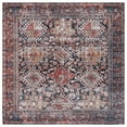 thumbnail image 2 of Safavieh Tucson Forrester Oriental Machine Washable Area Rug, Navy/Rust, 8' x 8' Square, 2 of 12
