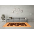 thumbnail image 3 of Ahgly Company Indoor Round Oriental Orange Traditional Area Rugs, 4' Round, 3 of 4