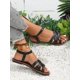 thumbnail image 3 of Fashionable Ankle Strap Sandals For Women, Cross Strap Flat Sandals, 3 of 4