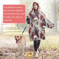thumbnail image 4 of Wearable Oversized Blanket,Beige Skull Crow Flower Pattern Wearable Blanket Hoodie for Adults,Cozy Hooded Blankets with Super Pockets,Super Warm Fuzzy Pullover for Women & Men, 4 of 6