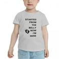 thumbnail image 2 of Started from the Belly Now I'm Here Cute Toddler T Shirts for Boys Girls (Gray, 5/6T), 2 of 5