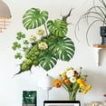thumbnail image 3 of Vinilo decorativo de pared con diseño de tortuga y hojas verdes | Mural decorativo removible autoadhesivo | Follaje de selva tropical para sala de estar, dormitorio, entrada y decoración del hogar, 3 of 5