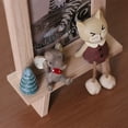 thumbnail image 4 of Home Cat Hanging Feet Solid Wood Frame Wood Grain Creative Kids Picture Set Up Photography Atelier, 4 of 9