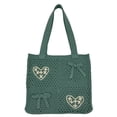 thumbnail image 1 of Bolso Playa Verano Hobo Tejido Con Corazón Compras Informal Gran Capacidad para Mujer, 1 of 9