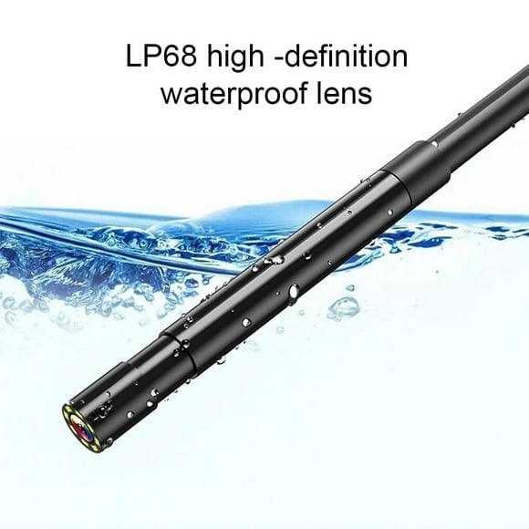 ziyahi Endoscope en Métal ABS Écran IPS Carte Mémoire IP68 Étanche Poignée Antidérapante Remplacement Endoscopes Industriels Caméra d'Inspection Objectif 5.5mm 5M