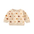 thumbnail image 1 of Pull Bébé Halloween Col à Manches Longues Sweat-Shirt Imprimé Citrouille / Fantôme, 1 of 9
