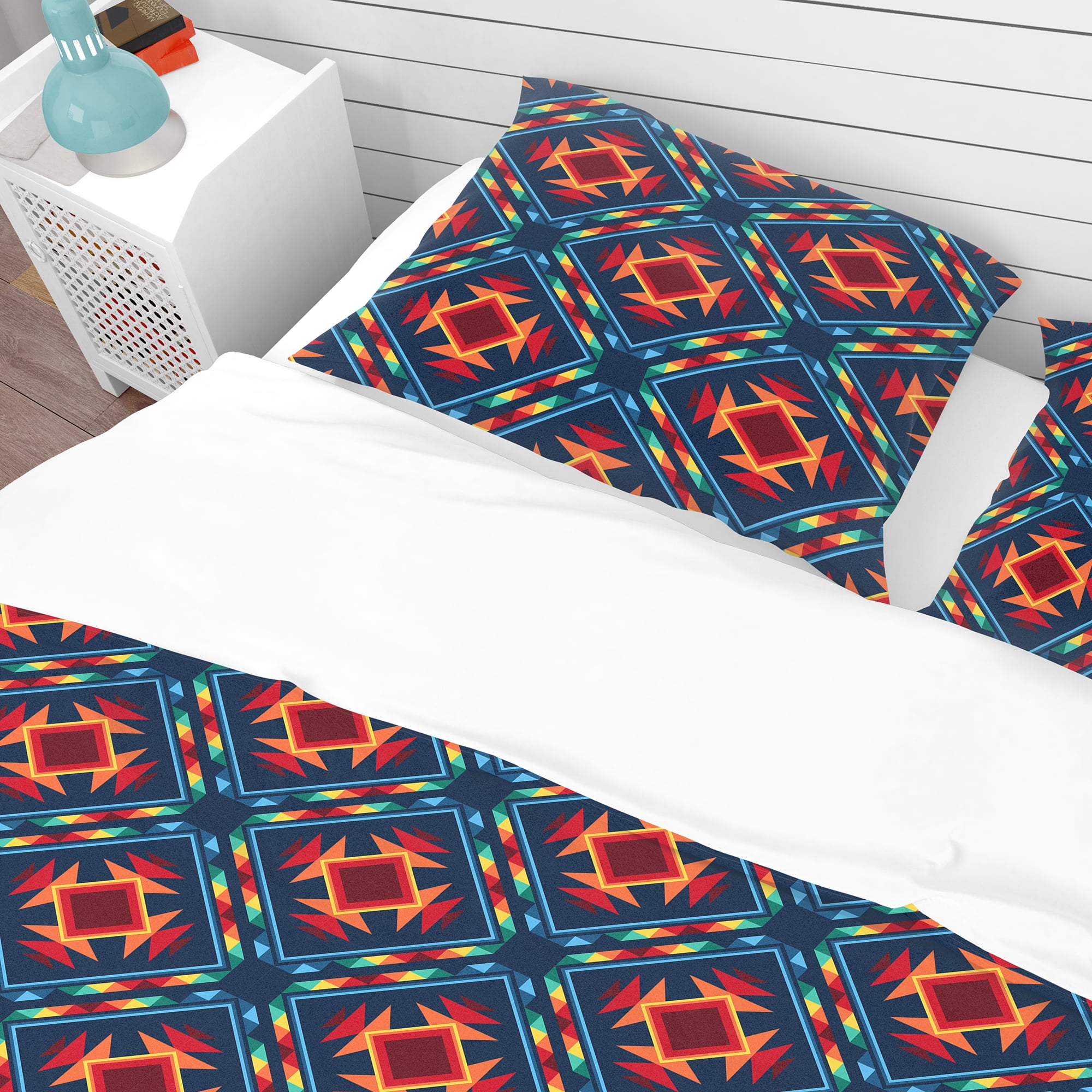 Designart 'Tribal Abstract Pattern' Bohemian & Eclectic Duvet Cover Set