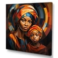 thumbnail image 2 of Designart "Mother and Child Bond in Orange African Scene III" People Wall Art - Global Orange African Art Entryway Wall Art Print, 2 of 6