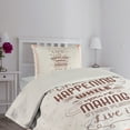 thumbnail image 2 of Ambesonne Saying Quilted Coverlet 2 Pcs, Attitude Art, Twin Size, Peach Ruby, 2 of 4