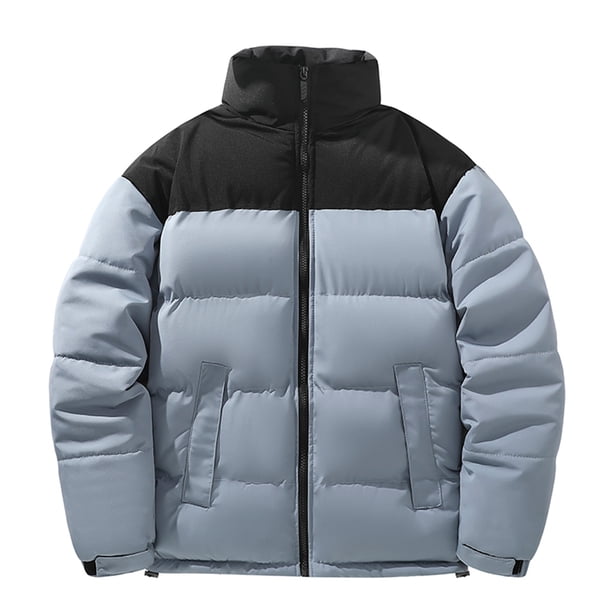 Gibobby Abrigos de invierno para hombre Invierno personalizado más algodón y chaqueta de plumón gruesa chaqueta de moda suelta para hombres(A,XG)