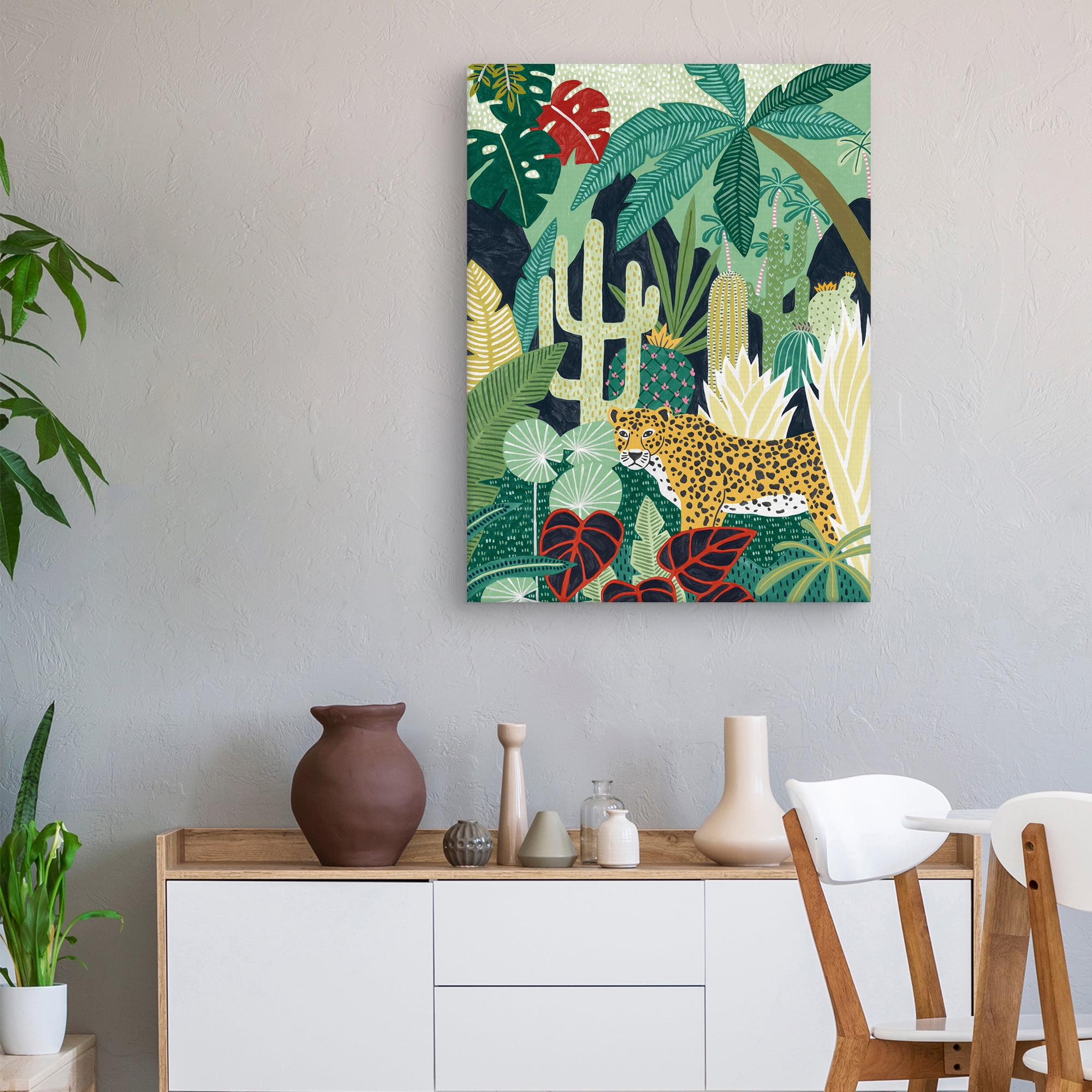 Tropical Acinonyx by Kristine Hegre Canvas Art Print