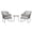 Grey/Grey Cushion, variant on Safavieh Jensen Outdoor Patio 3 Piece Chat Set - Natural/Grey