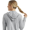 thumbnail image 4 of FUNING Women’s Slub Knit Full-Zip Hoodie, Textured Cotton Zip-Up T-Shirt Hoodie for Women, 4 of 6
