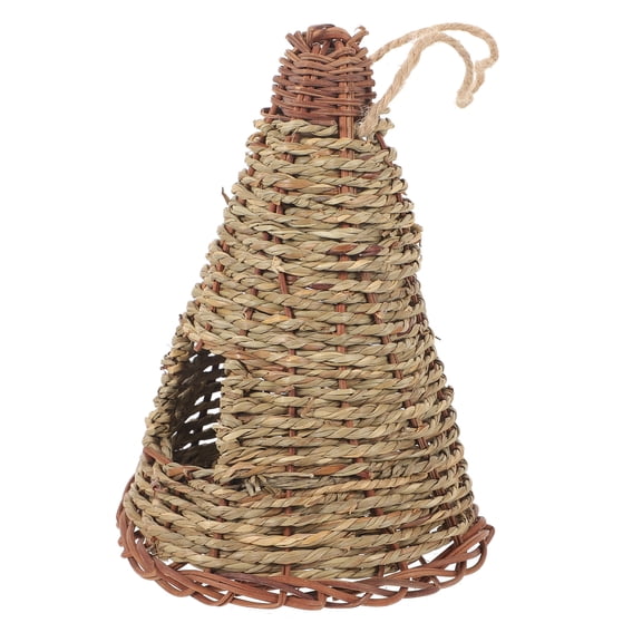 Mobestech Natural Bird Nest for Small Birds and Parrots with Wear Resistant Water Grass Material